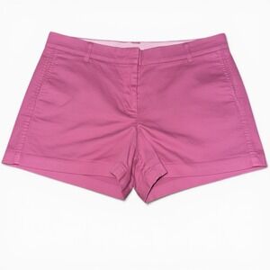 J.Crew Chino Shorts Women 14 Pink Stretch Cotton Re-Imagined 4" Inseam